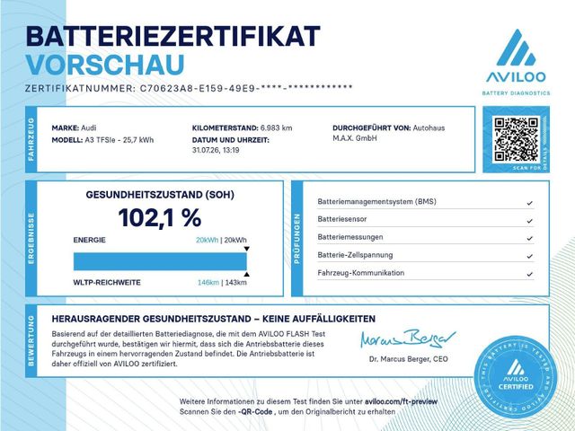A3 allstreet TFSI e LED+KAMERA+AHK+VCP+PDC+APP+