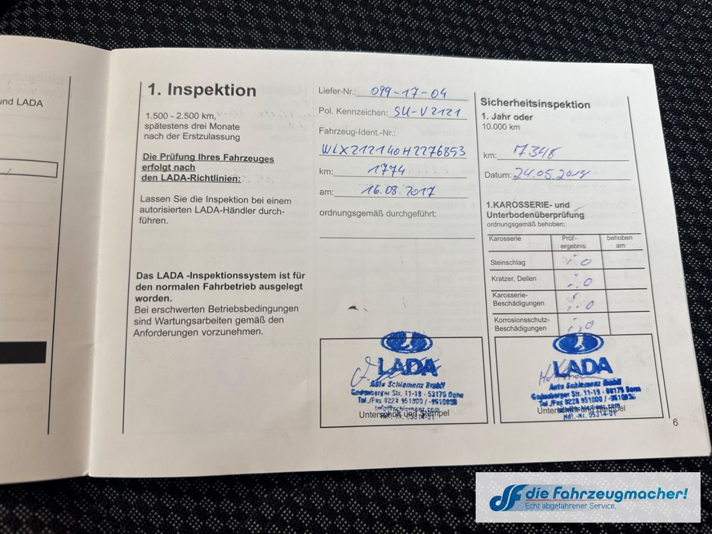 Fahrzeugabbildung Lada Taiga 4x4 GA Privacyverglasung teilb.Rücksb eFH