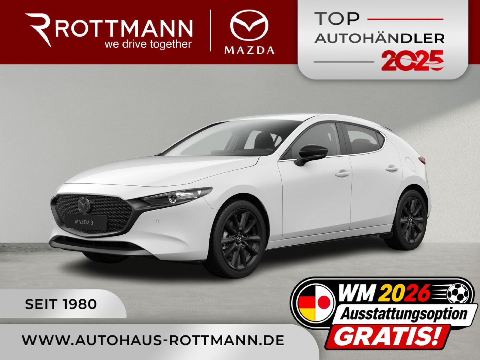 Mazda 3 2027 140ps Aut. HOMURA NAVI ACC KeyLess HUD Qi