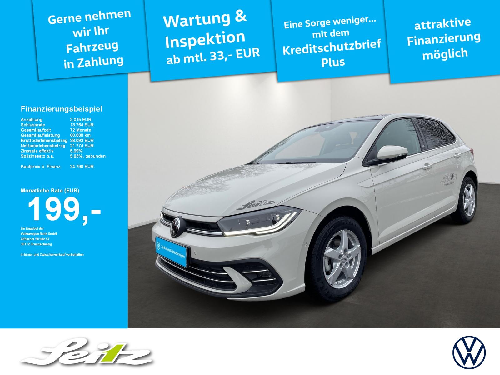 Volkswagen Polo 1.0 TSI Style *SITZH*PANO*NAVI*