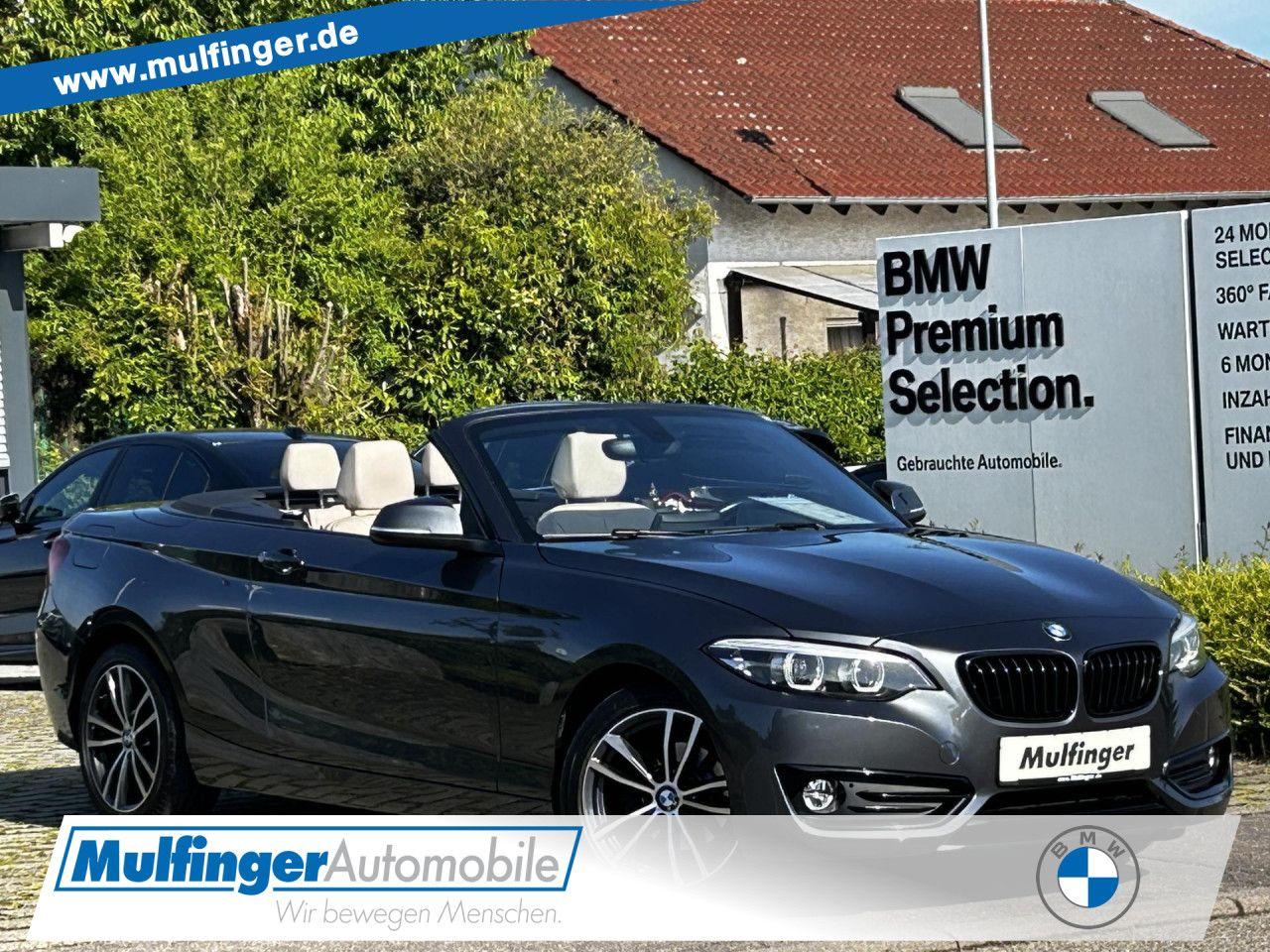 BMW 218i Cabrio Aut. Sport Leder Kamera Navi USB Alu