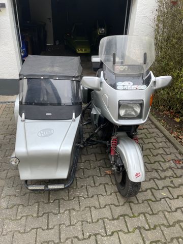 BMW K100 LT mit EMl GT Beiwagen 4 Sitzer AHK HGT