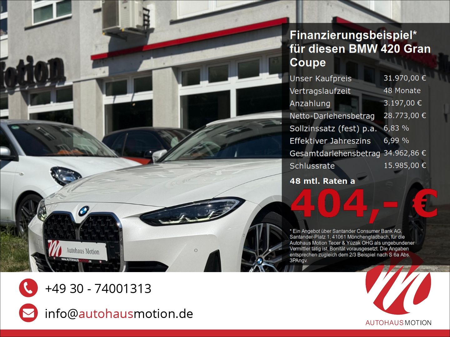 BMW 420 Gran Coupe d Navi GSD HUD Kamera ACC  Apple 