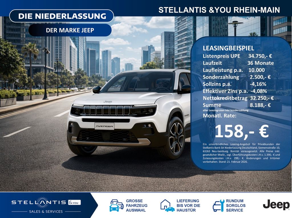 Jeep Avenger Summit Navi JBL Sound Winterpaket