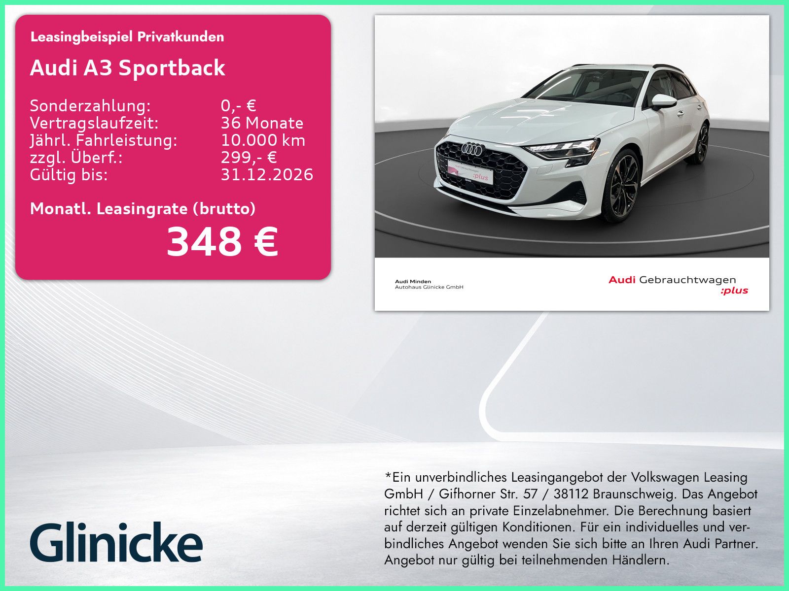 Audi A3 Sportback 2.0 TDI advanced AHK LED LM 19" Nav