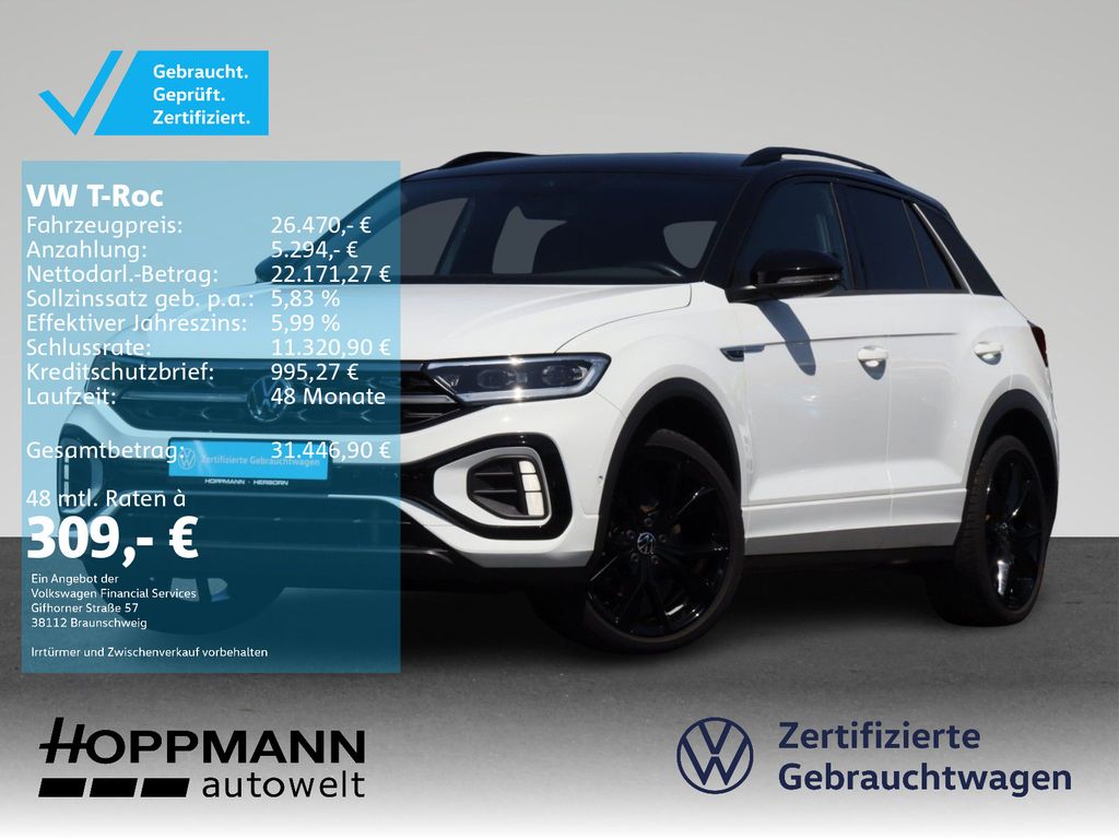 Volkswagen T-Roc 2.0 TSI R-Line 4M DSG Matrix AHK Navi Blac