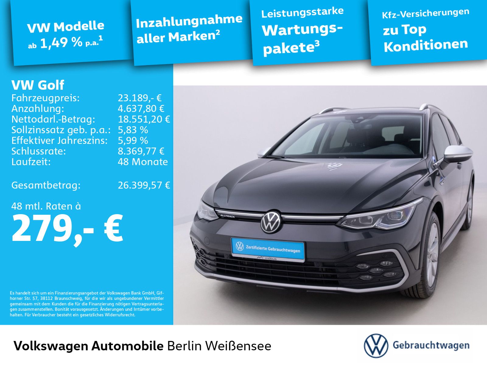 Volkswagen Golf VIII Alltrack 2.0 TDI 4M*ACC*AHK*RFK*APP*LH imagem 2
