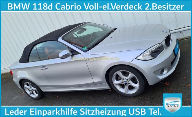 BMW 118 d E88 Facelift Klima Leder vollaut.Verdeck C