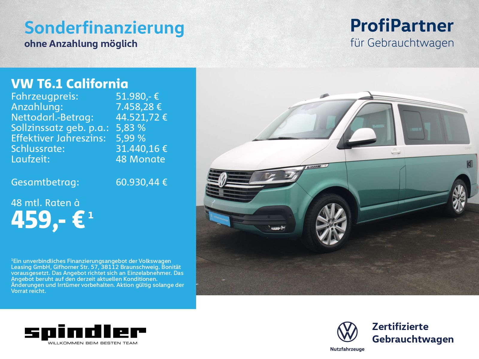 Volkswagen T6.1 California Coast 4M DSG / Standh, Markise