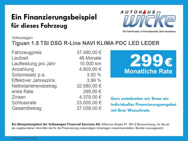 Tiguan 1.5 TSI DSG R-Line NAVI KLIMA PDC LED
