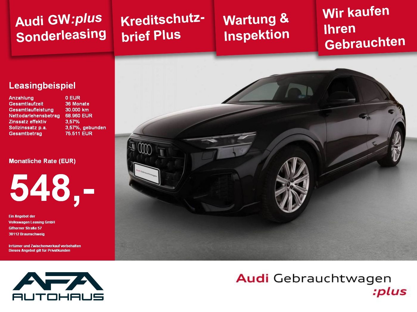 Audi Q8 45 TDI qu. tiptr. Luft*AHK*Matrix*Opt.Schwarz