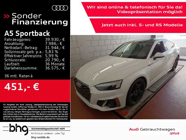 Audi A5 Sportback 40TFSI S tronic S line MatrixLED Pa