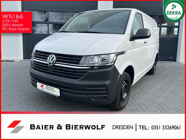 Volkswagen T6.1 Transporter Kasten Klima PDC FWD EURO6 Blue