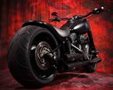 Harley-Davidson Fat Boy  - Umbau 260 Schwarz&laut Jekill - CHOPPER LA
