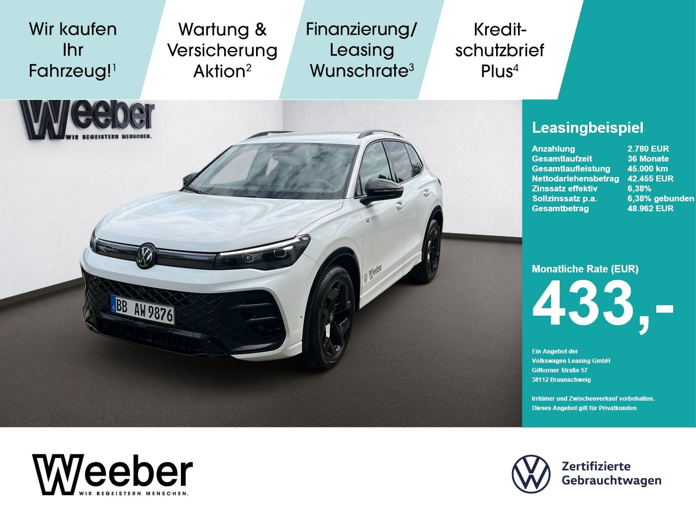 Volkswagen Tiguan 1.5 l eTSI DSG R-Line LED Kamera PDC