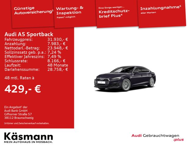 Audi A5 Sportback 35TDI NAV KAM HUD GRA CARPLAY