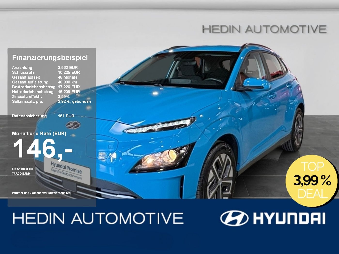 Hyundai Kona EV 100kW DCT SHZ|TEMP|DISTR|KAM|KEYL|SHZ|LM