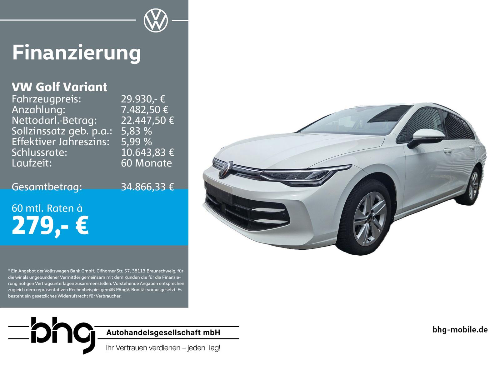 Volkswagen Golf Variant 2,0 TDI DSG Life AHK HUD TravelAssi