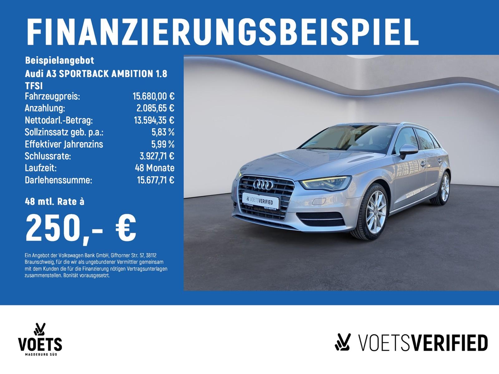 Audi A3 SPORTBACK AMBITION 1.8 TFSI LED+NAVI+STANDH