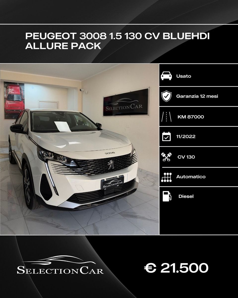 Peugeot 3008 BlueHDi 130 S&S EAT8 Allure Pack