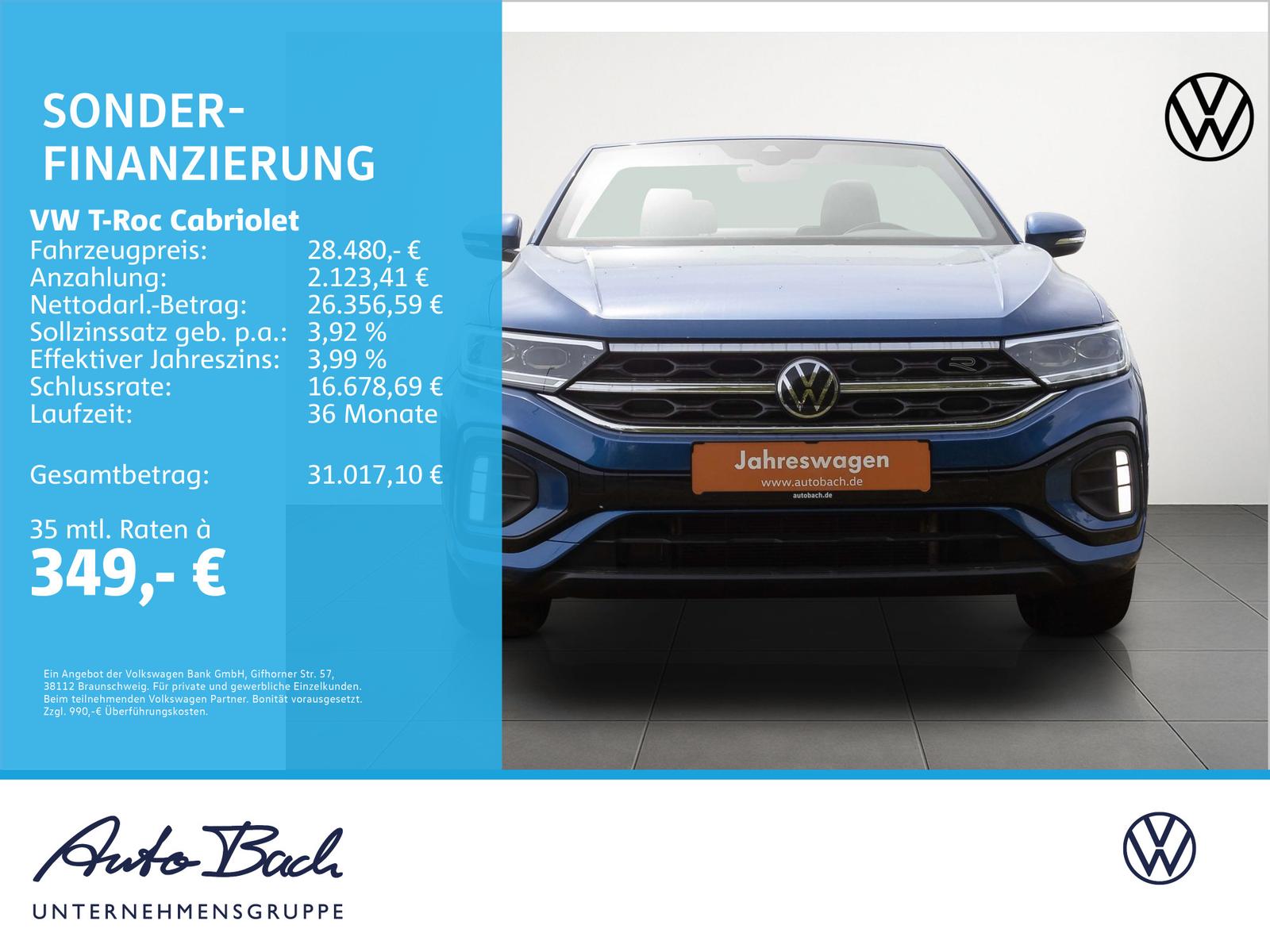 Volkswagen T-Roc Cabriolet R-Line 1.5TSI LED ACC CarPlay EP