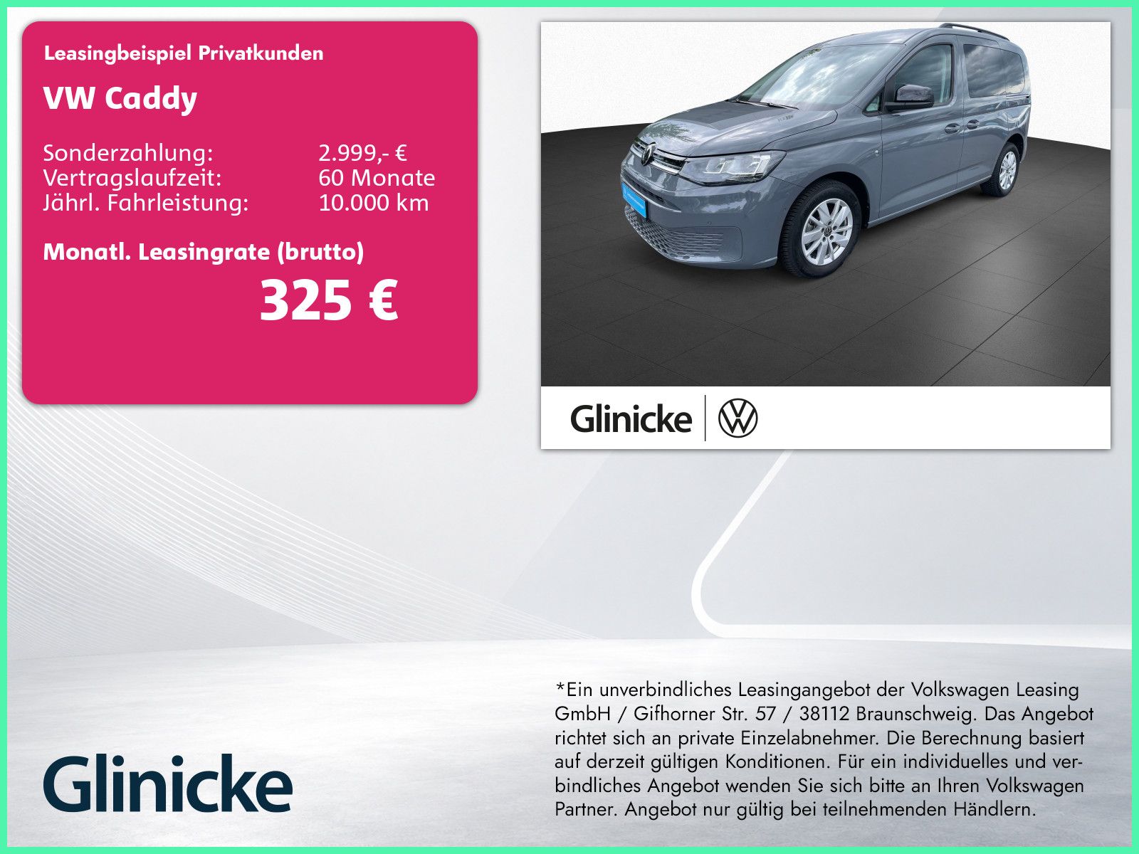 Volkswagen Caddy Life 2.0 TDI ACC Klima Navi SHZ Vorb.AHK