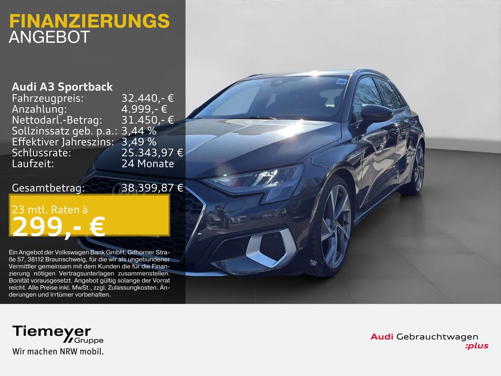 Audi A3 Sportback 35 TFSI ADVANCED LEDER LM19 HuD BuO