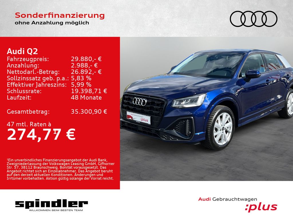 Q2 S-Line 35 TFSI S-tronic / Navi+, CarPlay, LED