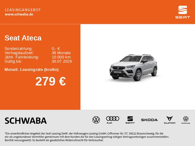 Ateca FR 1.5 TSI 150PS 7-Gang DSG*RKAM*SHZ*NAVI*