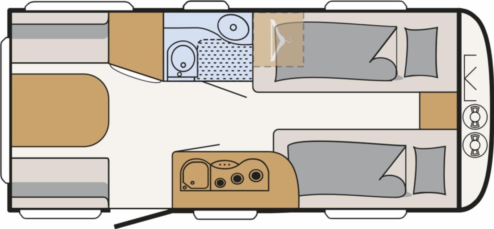 Dethleffs c-go Active 475 EL Einzelbetten
