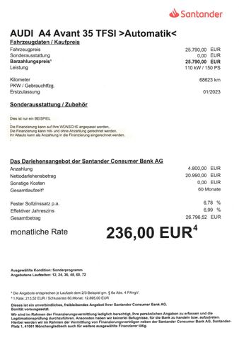 Fahrzeugabbildung Audi A4 Avant 35 TFSI >AUT/AHK/NAV/LEDER<