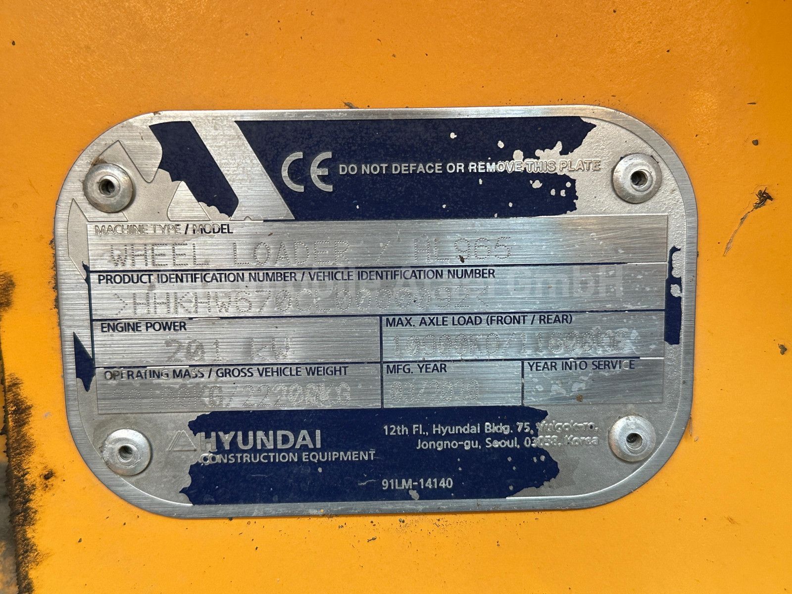 Fahrzeugabbildung Hyundai HL 965 (0092)