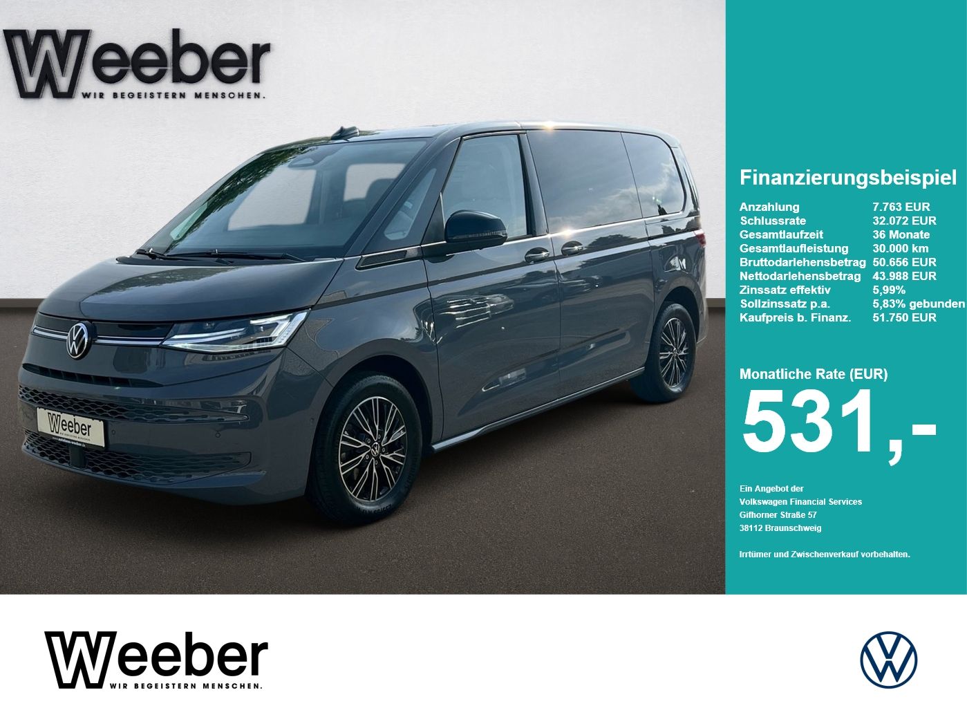 Volkswagen T7 Multivan Goal *NAVI*SHZ*7 SITZE*MATRIX*PANO*A