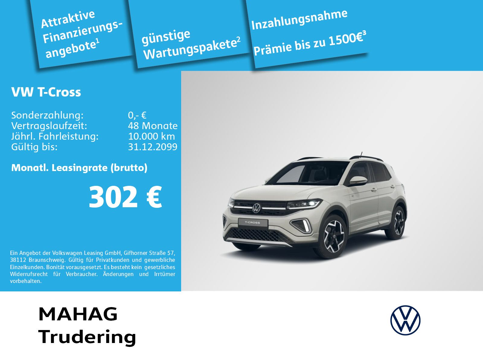 Volkswagen T-Cross 1.0 TSI R-LINE IQ.LIGHT APP ACC 17" DSG