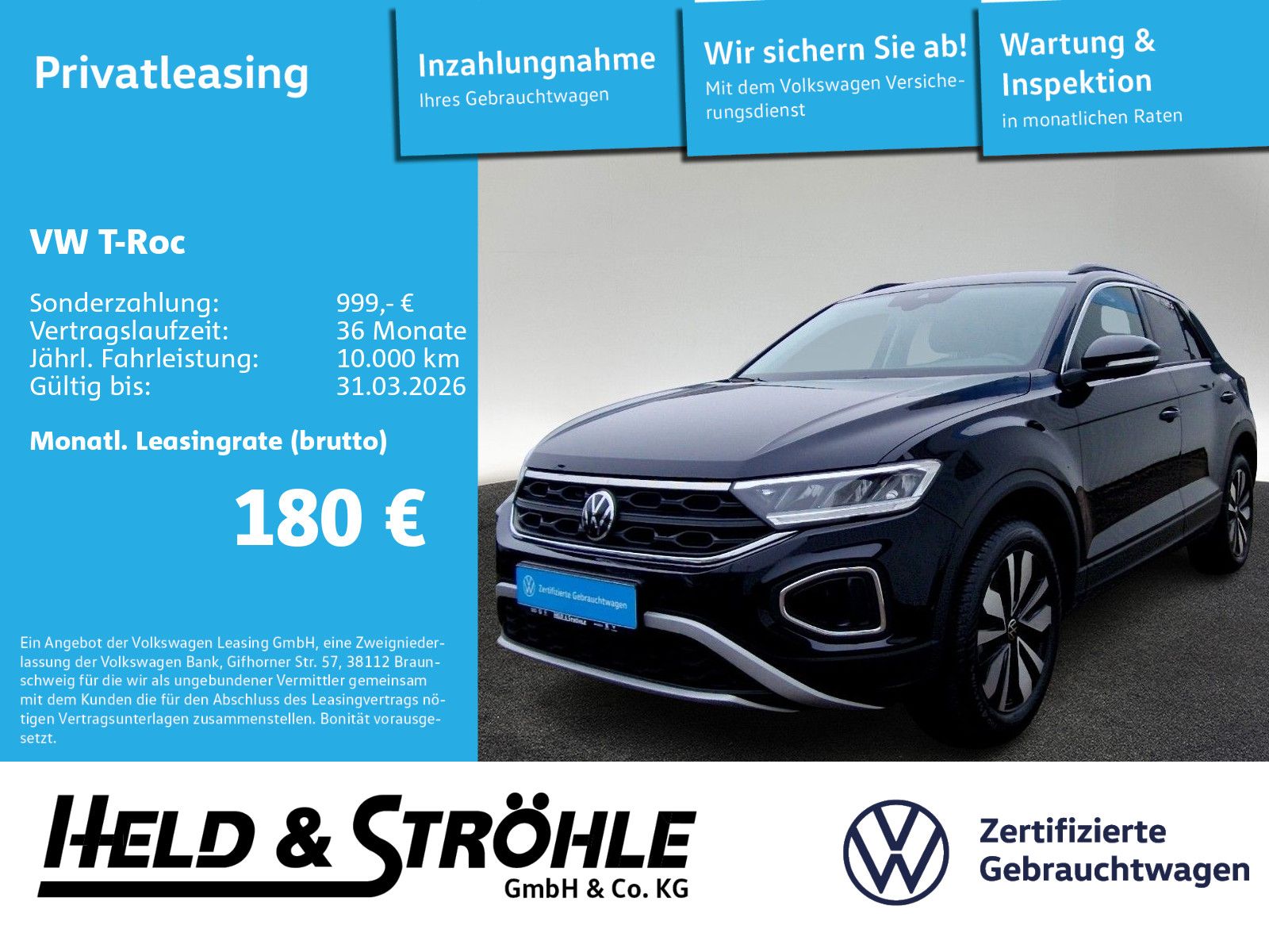 Volkswagen T-Roc Goal 1.0 TSI 17 ACC LED NAVI PDC SHZ