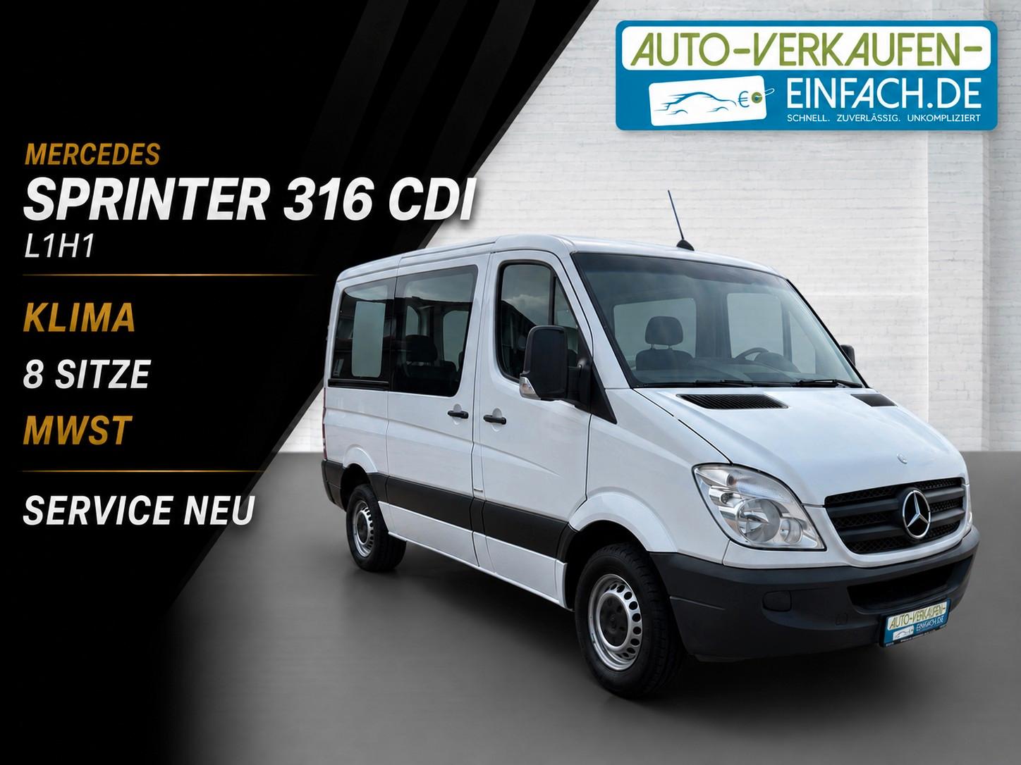 Mercedes-Benz Sprinter 316 CDI,8S,Klima,Verglast,MwSt,TÜV1/27