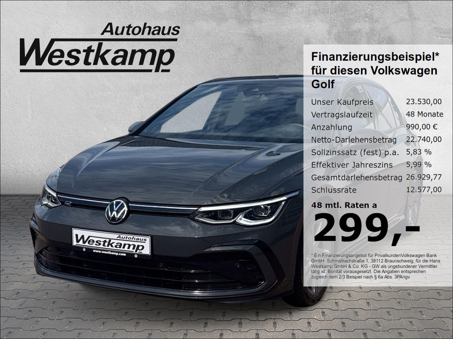 Volkswagen Golf VIII R-Line -Line 2,0 TDI DSG Led-Plus Kame