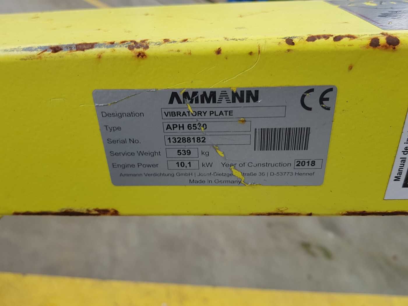 Fahrzeugabbildung Ammann APH 6530 Rüttelplatte / 539kg / 2018 / Diesel