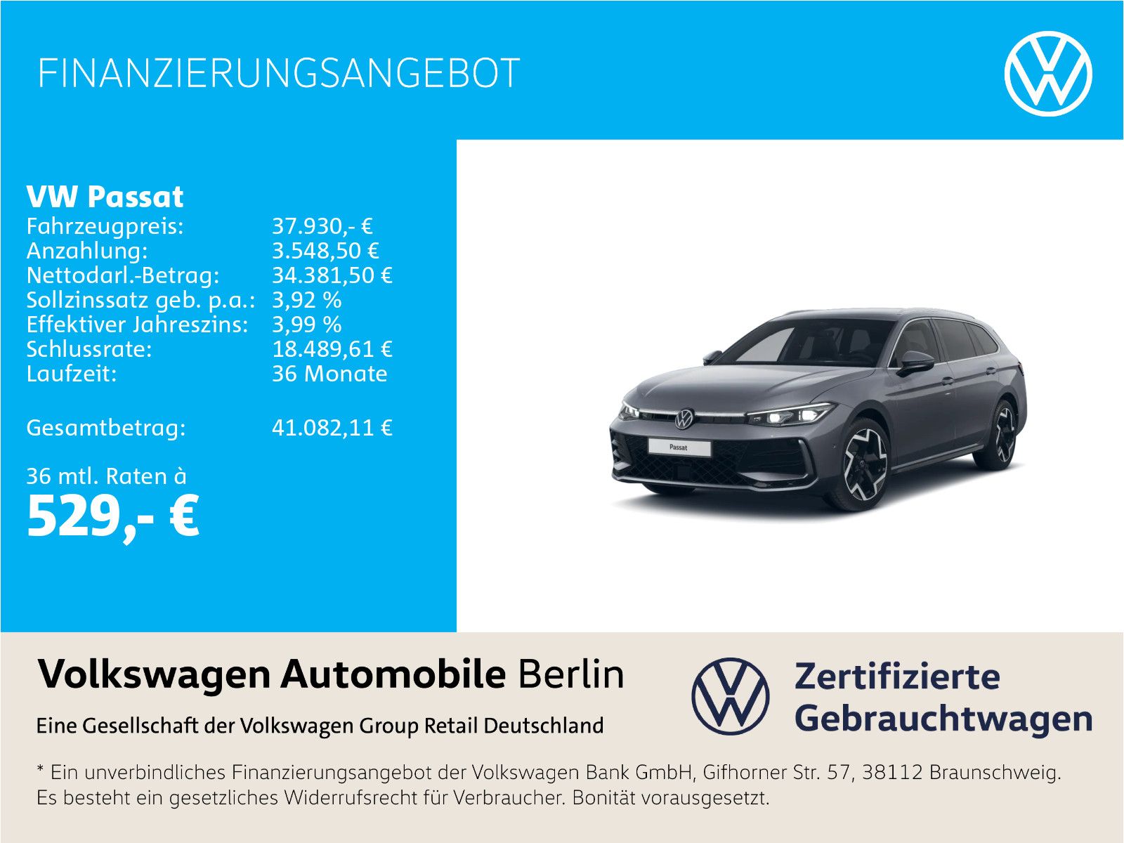VW Passat 2.0 TDI DSG R-Line Navi Matrix-LED ACC