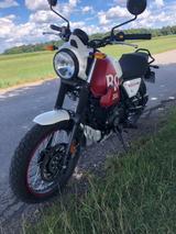 Royal Enfield Scram 411 red/white incl. TbT Navigation  - Royal Enfield Scram 411