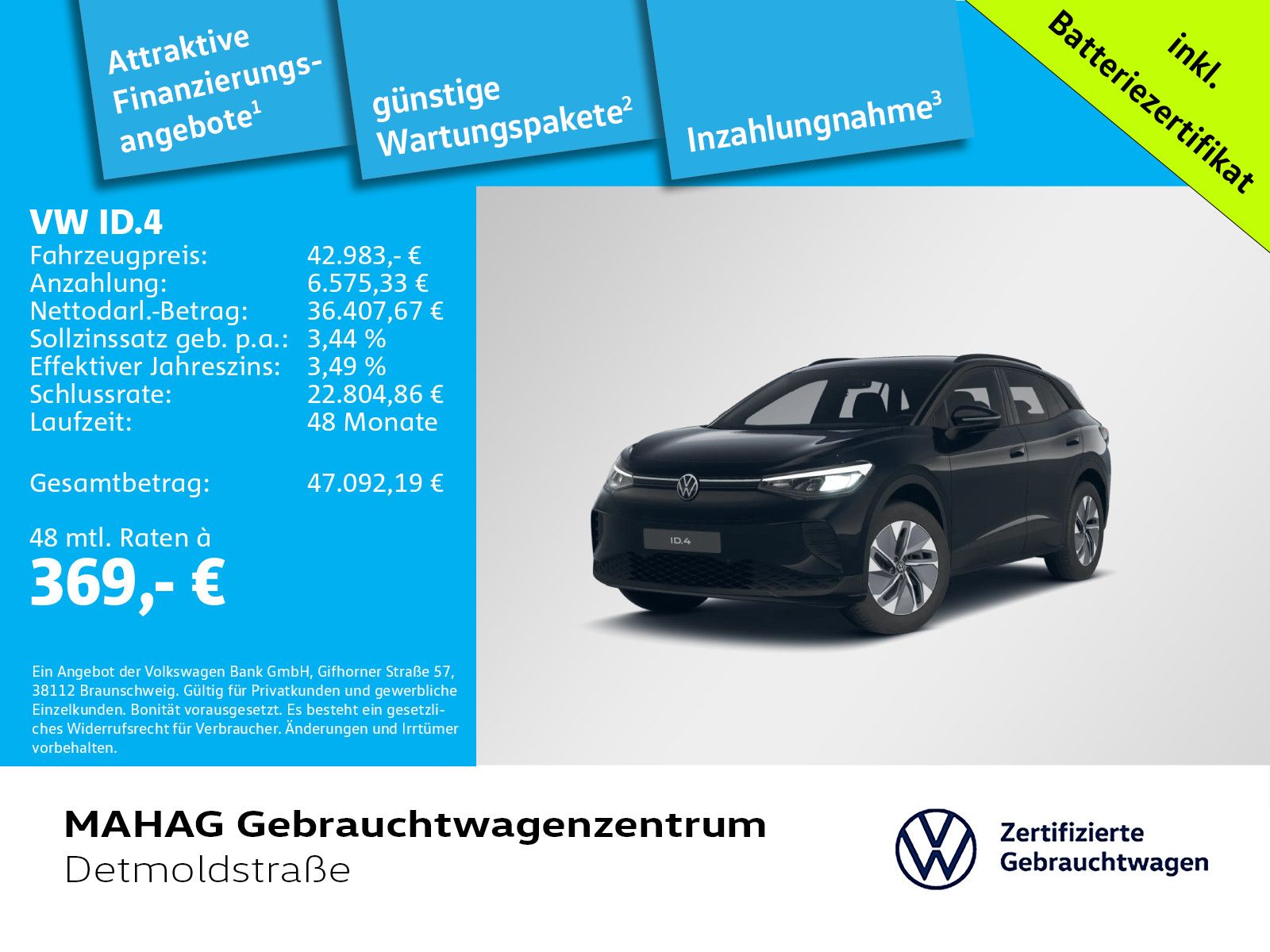 Volkswagen ID.4 Pro 210 kW AHK WärmePu CCS Navi ParkAssist foto 2