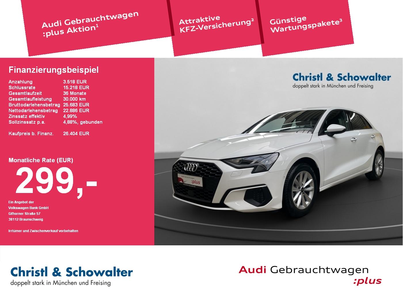 Audi A3 Sportback 35 TFSI S tronic ACC+Navi+SHZ+LM