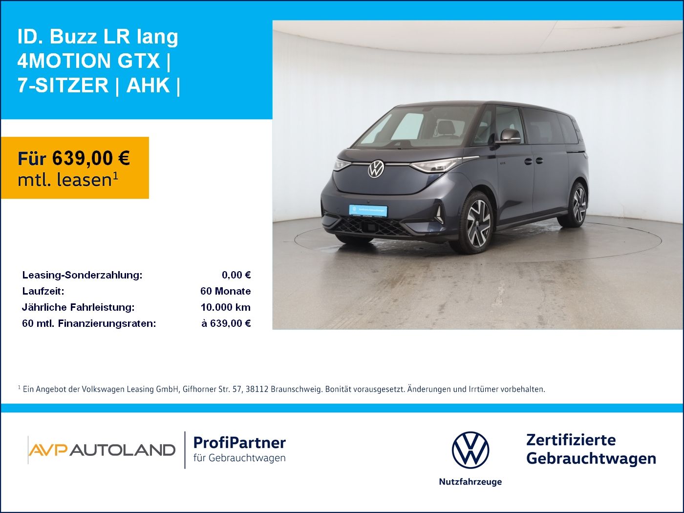 Volkswagen ID. Buzz LR lang 4MOTION GTX | 7-SITZER | AHK |