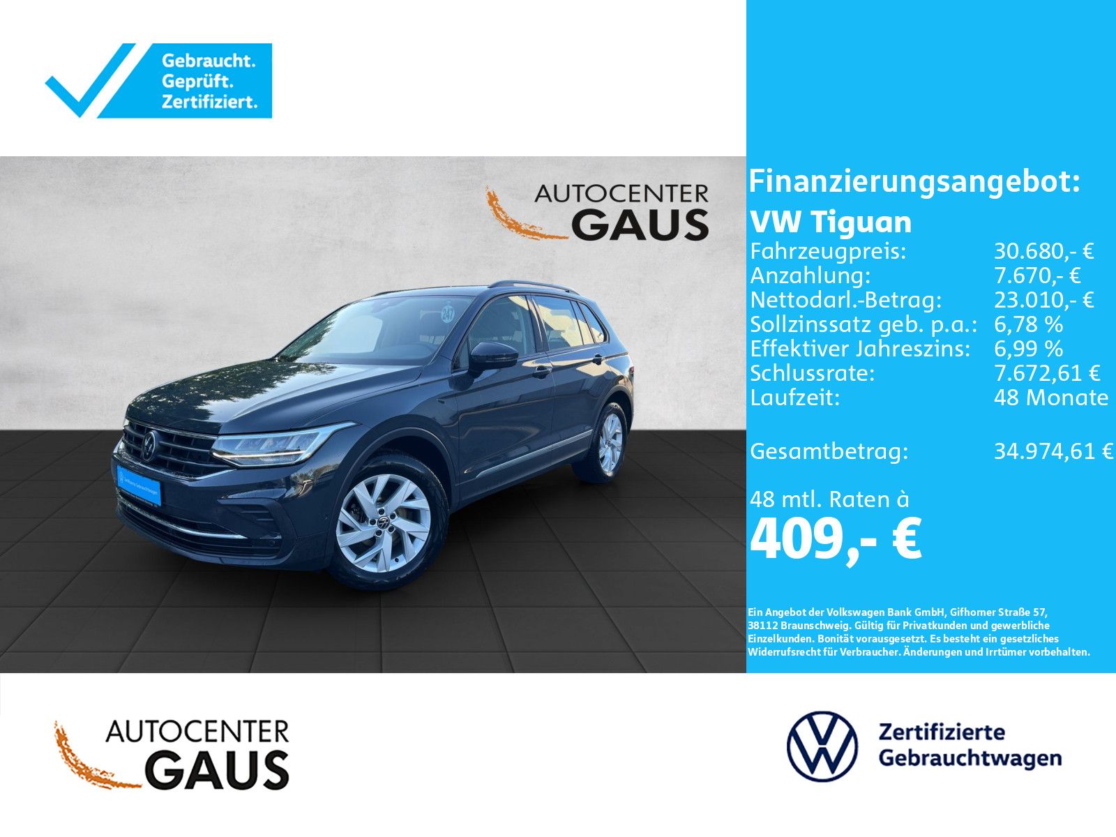 Tiguan Life 2.0 TDI DSG 4M Navi*LED*Standhzg.