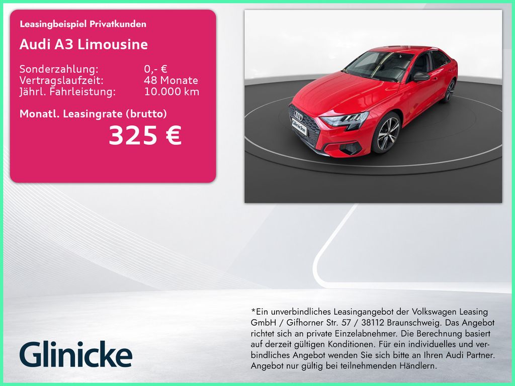 A3 Limousine 30 TDI S line AHK Carbon LM 18" Nav