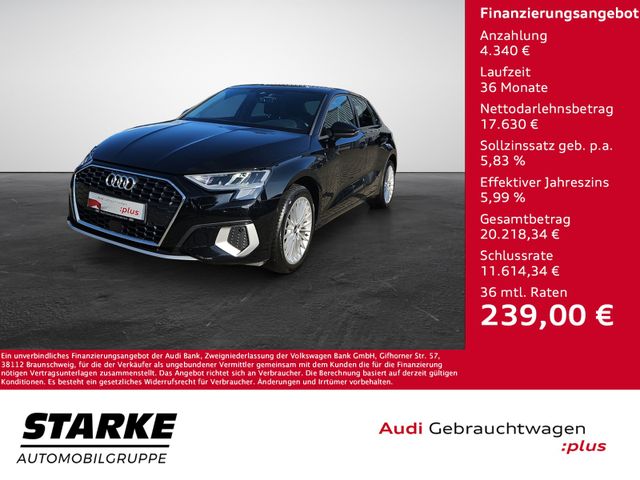 Audi A3 Sportback 30 TDI S tronic advanced NaviPlus A