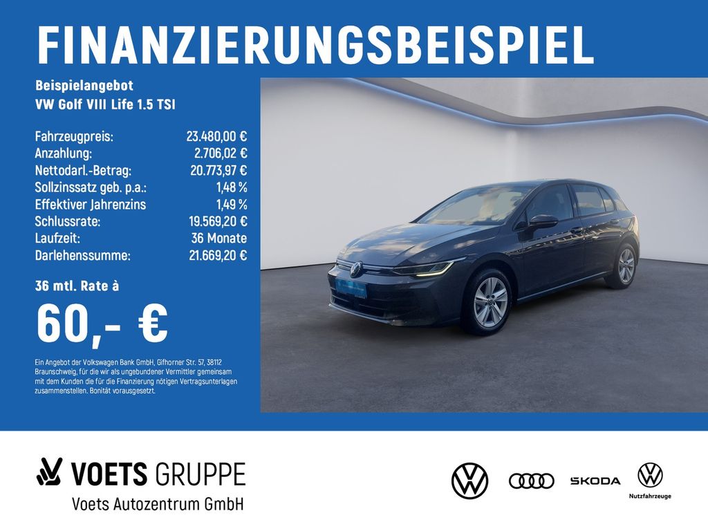 Golf VIII Life 1.5 TSI LED+RearView+ACC+PDC