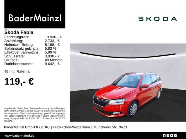 Skoda Fabia Combi 1.0 TSI Drive Carplay SHZ 2xPDC Alu