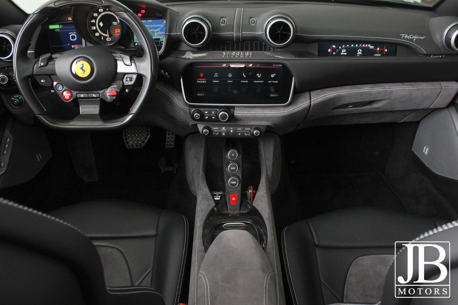 Fahrzeugabbildung Ferrari Portofino LED Beifahrer Display Alcantara