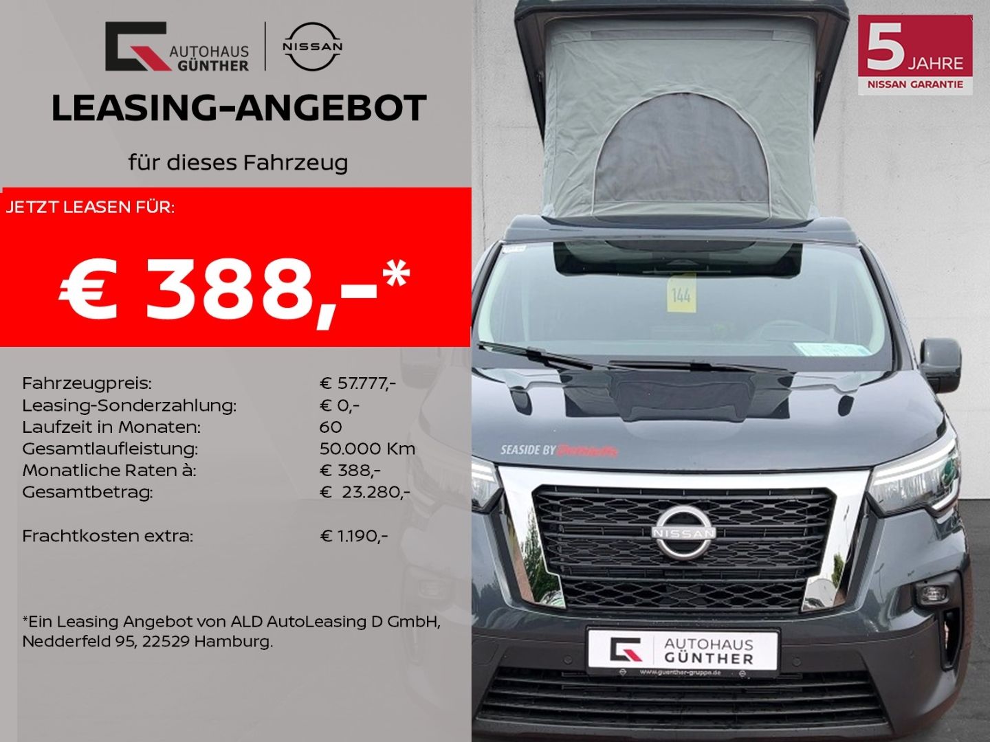 Nissan Primastar SEASIDE Revotion/Dethleffs dCi170 DCT